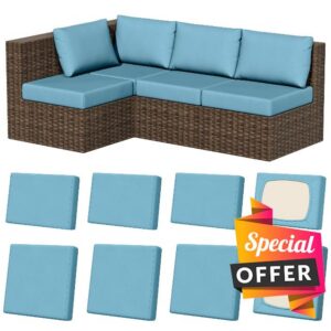 8pcs Stretch Patio Cushion Covers
