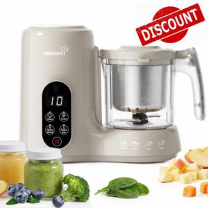 Grownsy Baby Food Maker with Stainless Steel Steam Basket – Baby Food Processor