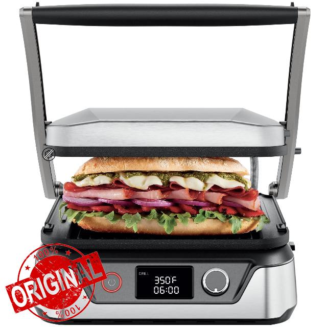 Chefman 5-in-1 Digital Panini Press Grill Sandwich Maker and Griddle Grill Combo with Removable