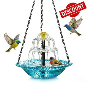 Solar Cascade Hanging Bird Bath Fountain 2026