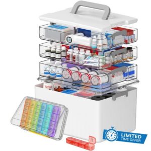 Lifewit 4-Tier Medicine Cabinet Organizer with Handle