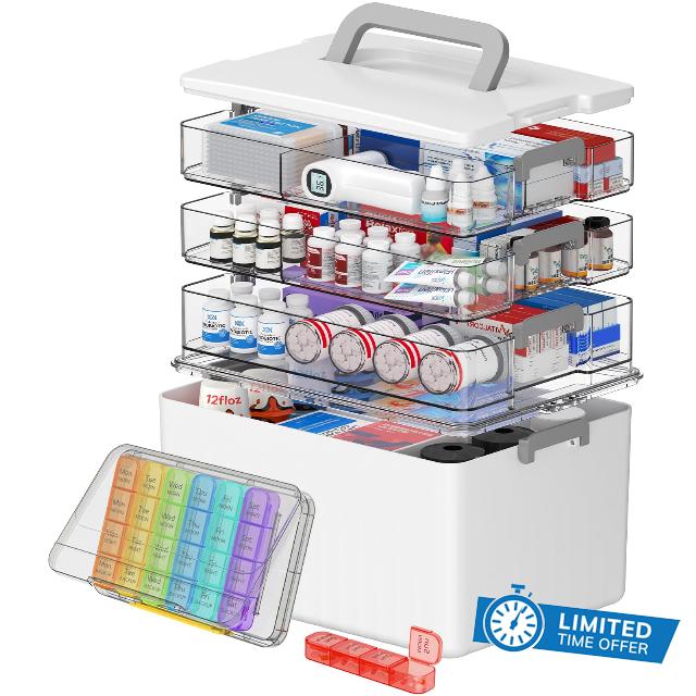 Lifewit 4-Tier Medicine Cabinet Organizer with Handle