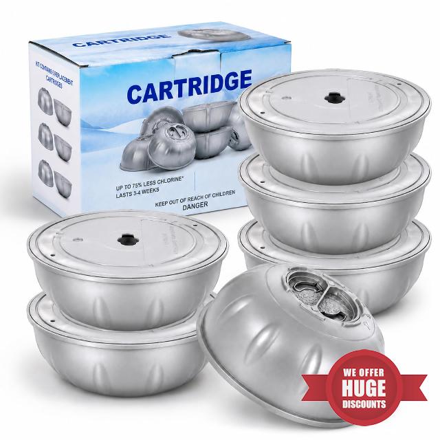 6 Pack Hot Tub Replacement Cartridges Compatible with Frog Ease Floating System