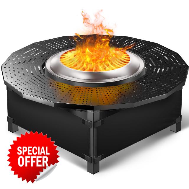 47.8 in with Oxford Cloth Safety Enclosure Fire Pit Surround Tabletop for Solo Stove Yukon