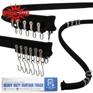 Aluminum Flexible Ceiling Curtain Track – 3ft-6.6ft / 2m Bendable Wall/Ceiling Mount Rail