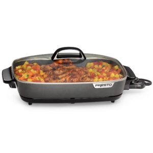 Presto 06858 16-Inch Slimline Electric Skillet with Glass Cover - Nonstick