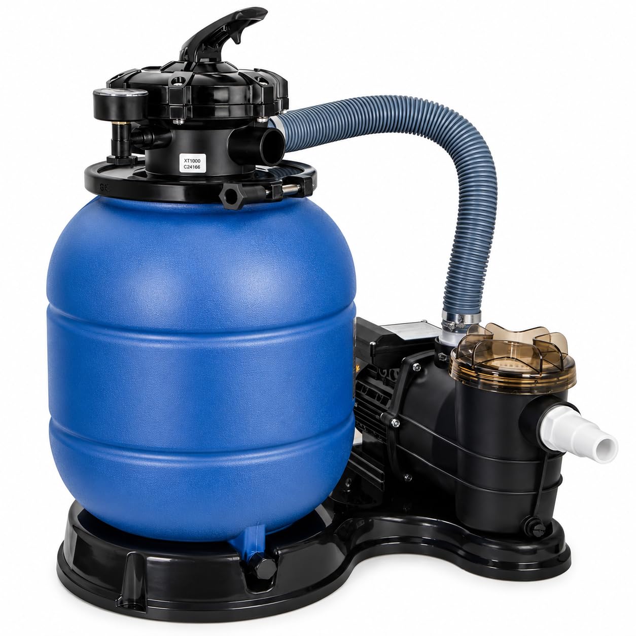 XtremepowerUS 13" Sand Filter Above Ground Pools Pump 2400GPH 4-Way Valve Swimming Pool with Pool Pump 10