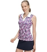 M MAELREG Womens Polo Shirts Short Sleeve V-Neck Collared Golf Tennis Shirt Moisture Wicking Tank...