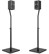 USX MOUNT Bookshelf Speaker Stands Pair, Height Adjustable Extends 32-42 inch for Rear Surround S...