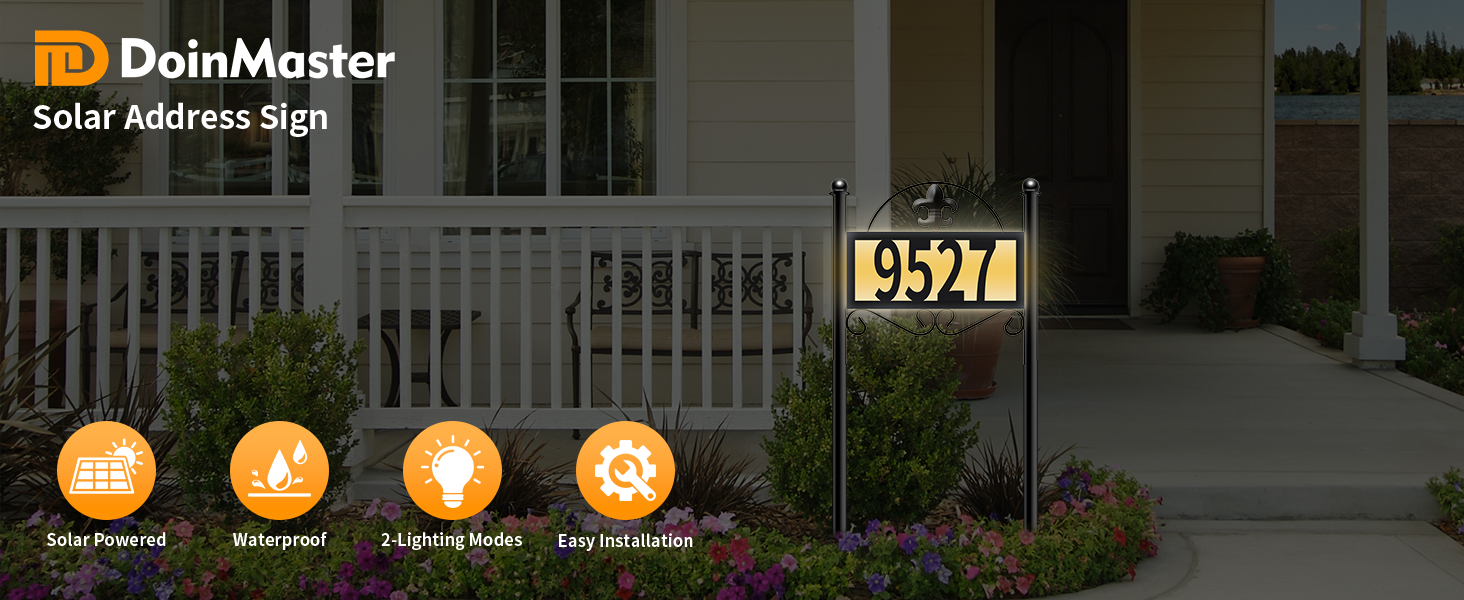 DoinMaster Solar Address Sign