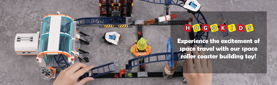 space roller coaster building kit