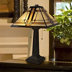 Image of mission styled table lamps.