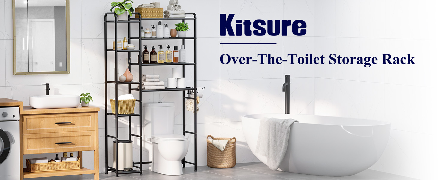 Over the toilet storage rack