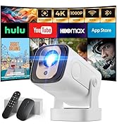 Mini Projector with WiFi 6 and Bluetooth 5.4 Support 4K 1080P Auto Keystone 11