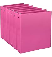 CIXILDTS 1-Inch Round Ring Binders, Standard 3 Ring Binder Fit Letter Size Paper, Presentation Vi...