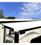 SHADEPLUS RV Awning Shade Screen with Zipper 8'x17'3'',Black Mesh RV Awning Sun Shade Screen,Univ...