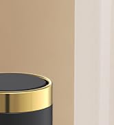 Mini Trash Can with Lid, Desktop Small Trash Can Recycling Bin Cute Metal Garbage Can for Tableto...