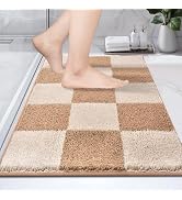 PURRUGS Bathroom Rug Non-Slip Machine Washable 20" x 30", Super Absorbent and Quick Dry Shaggy Mi...