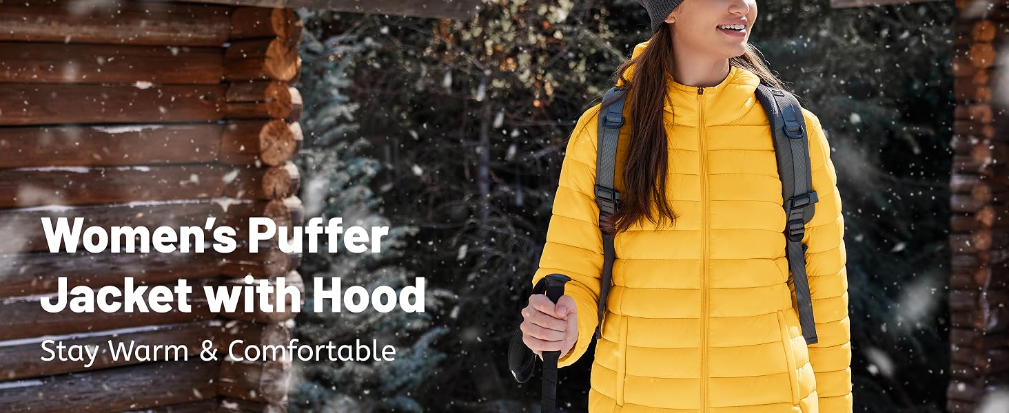 TACVASEN Womens Puffer Jacket with Hood