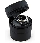Heiden Travel Watch Case for Men - Black Leather Watch Box Roll - Great for Travel with Large Wat...