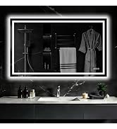 Clarityon 60"x 36" LED Bathroom Mirror with Lights, Backlit & Front Lit, Dimmable, Anti-Fog, 3 Co...