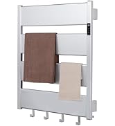 K&KALONZO Towel Warmer for Bathroom, Wall-Mounted Heated Towel Rack with Built-in Timer, Waterpro...