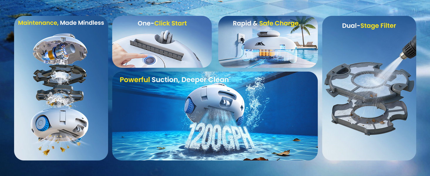 All-in-One Pool Cleaning Robot