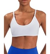 K-Swiss Crop Tank Tops for Women - Square Neck Longline Sports Bras Padded