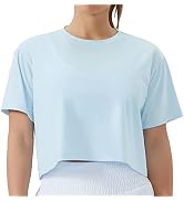 THE GYM PEOPLE Women's Short Sleeve Workout Shirts Breathable Yoga T-Shirts with Side Slits Athle...