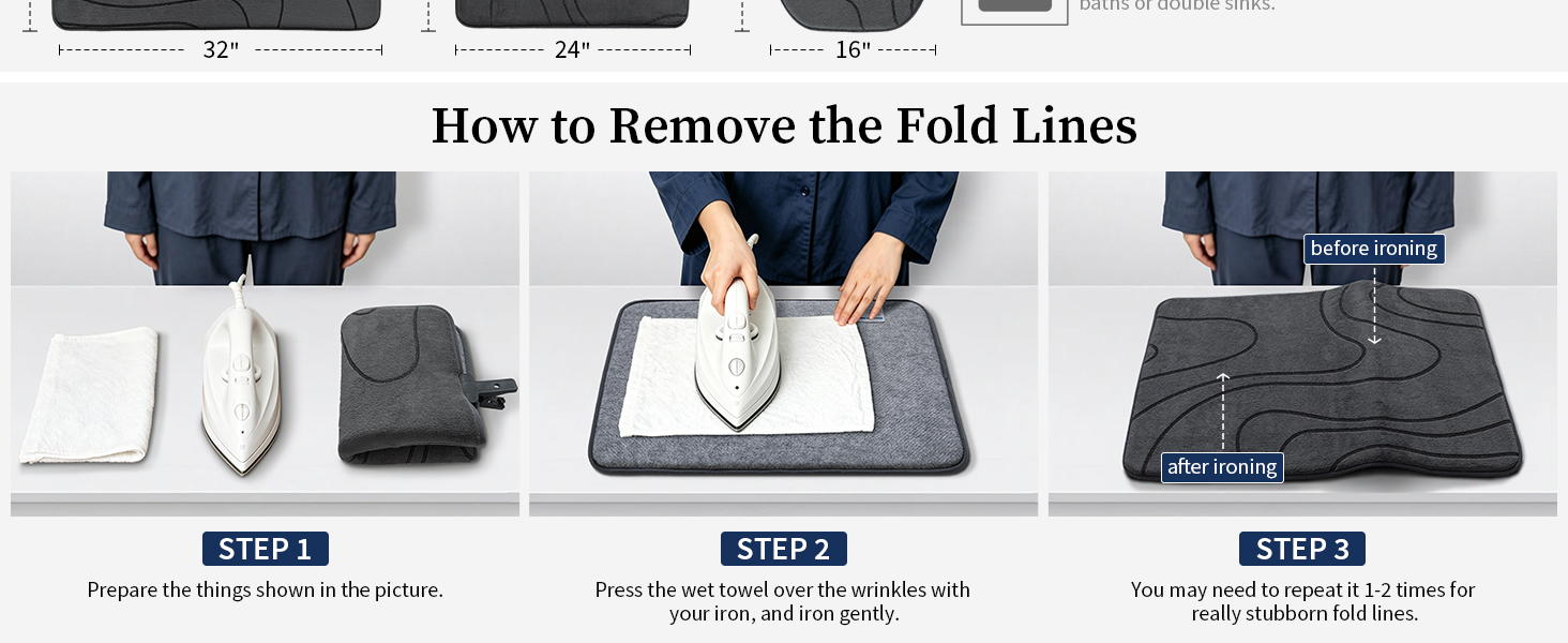 Memory Foam Bathroom Rug Set