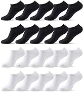 MONFOOT Men's/Women's 10-20 Pairs Thin Cotton Low Cut Ankle Socks, Multipack