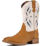 SUREWAY FULL QUILL OSTRICH Cowboy Boots For Men -Mens Square Toe Embroidery Western Boot,Oil/Slip...