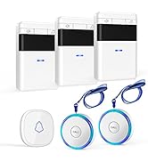Caregiver Pager, Wireless Call Button for Elderly/Senior at Home, 500 Feet Medical Life Alert Sys...