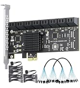 12-Port SATA Expansion Card (PCIe 3.0 x1 to 6Gbps SATA Card), Compatible with Windows/Mac/Linux/NAS