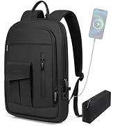 Lixiin Business Backpack for Men Lightweight Commute Laptop Backpack Anti-Theft Water Resistant B...