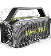 W-KING Portable Bluetooth Speakers Loud, IPX7 Waterproof Outdoor Speakers Wireless, APP Customize...