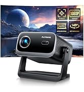Projector with WiFi and Bluetooth - Mini Projector Short Throw[145°Adjustable-Stand & Electric Fo...