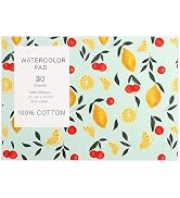 35 Sheets Watercolor Paper Pad 3.5x5.5 Inch, 140 lb/300 GSM Cold Press Water Color Sketchbook Spi...