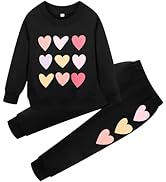 zarmfly Little Girls Outfits 2 Piece Toddler Long Sleeve Sweatshirt + Leggings Leopard Winter Clo...