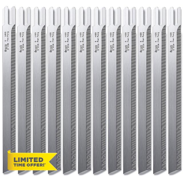 Shimeyao 12 Pack 8" Hss Straight Knife Blades Compatible with Eastman Cutting Machine