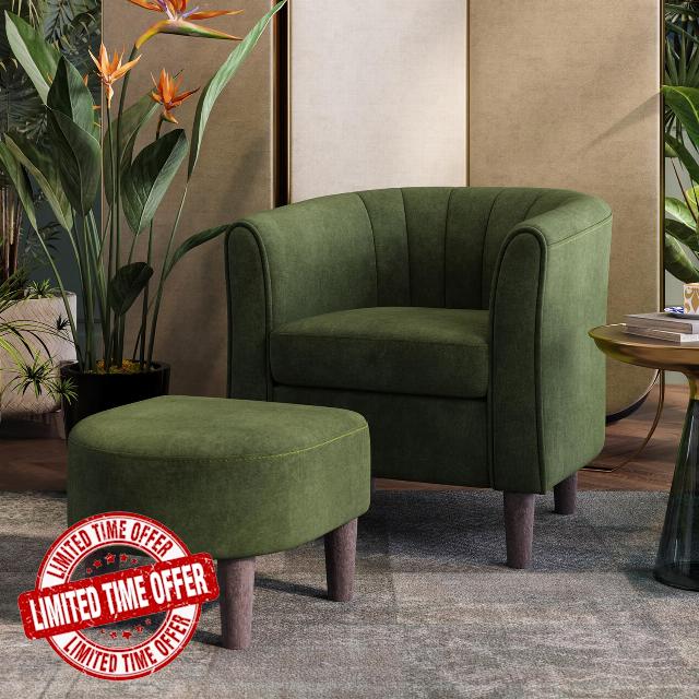 LINSY Accent Chair with Ottoman