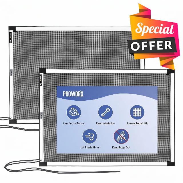 PROWORX Adjustable Window Screens Expandable
