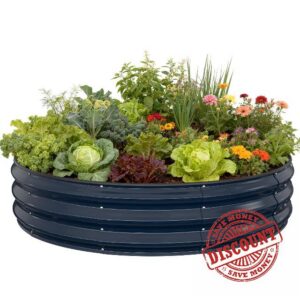 Pattiumo Galvanized Raised Garden Bed 4×4×1 FT