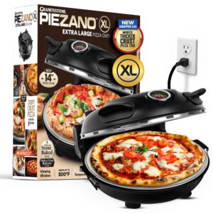 PIEZANO XL 14 Inch Extra Large Crispy Crust Pizza Oven – Family Sized Electric Pizza Oven Indoor Countertop Maker with Stone Heats up to 800˚F for Stone Baked Pizzeria Style at Home