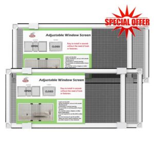 FLYZZZ Adjustable Window Screen for Hung Windows