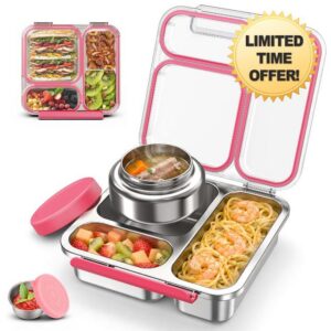 Stainless Steel Bento Box Kids Adult with 7oz Soup Thermo