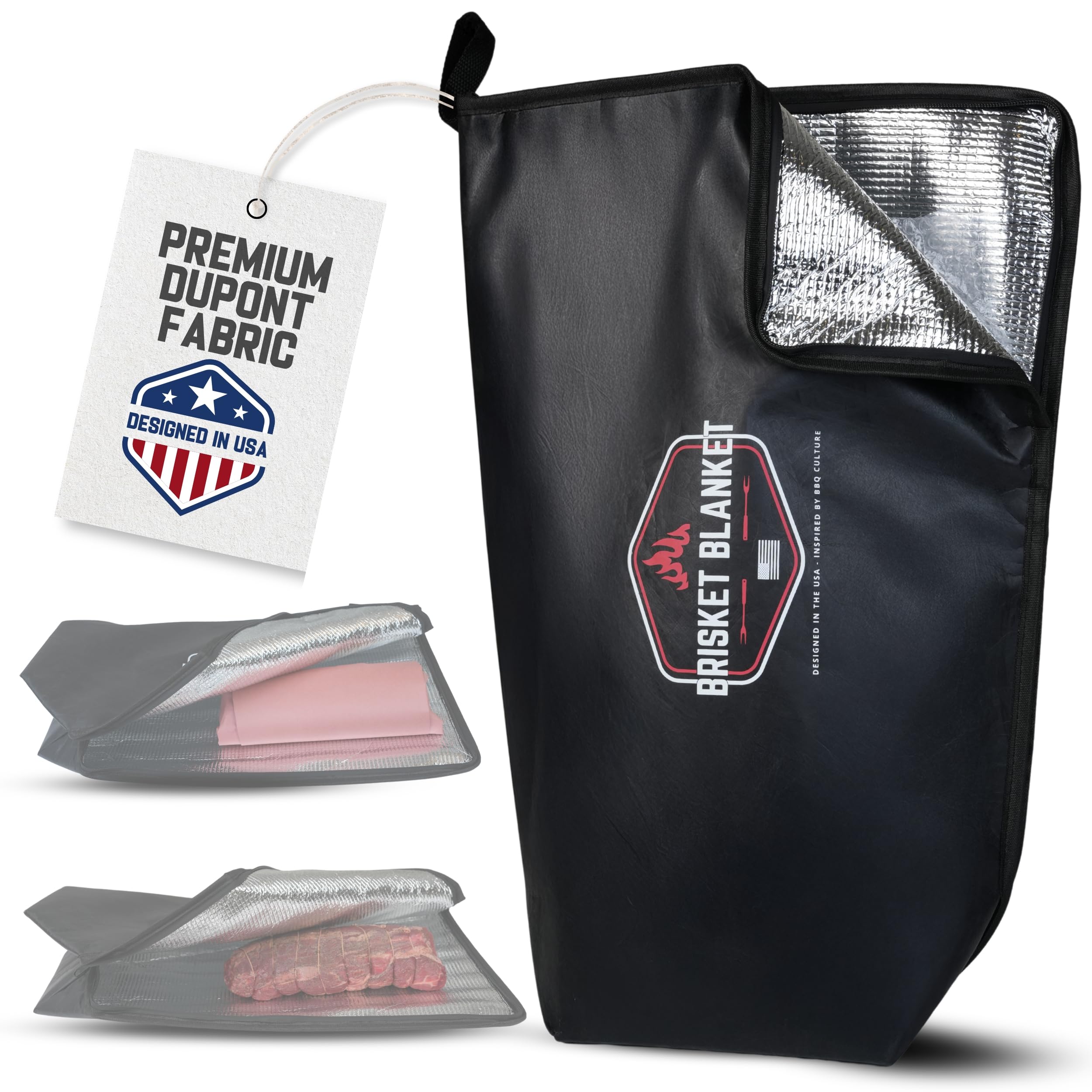 The Original Brisket Blanket™ - BBQ Blanket for Resting Meat | Heavy Duty Insulated Smoker Bag with Wide Mouth | Reusable BBQ Accessories for Meat