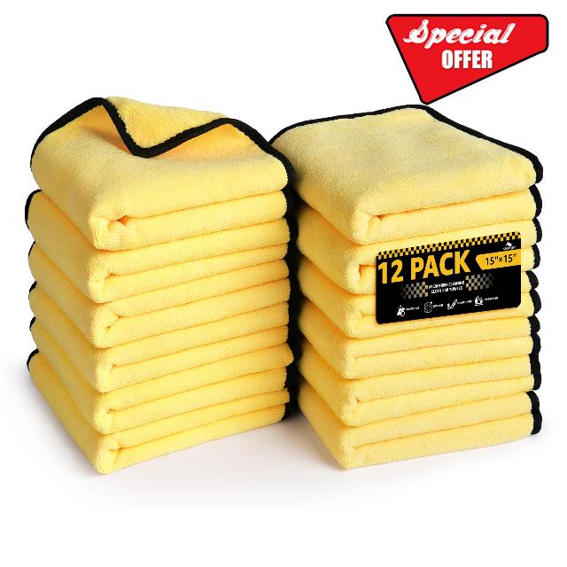 SMINDER 12-Pack Microfiber Cleaning Cloth