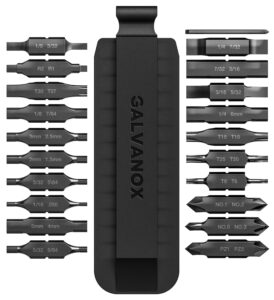 Galvanox 21PC Flat Bit-Kit Designed for Leatherman Multi-Tool Screwdrivers