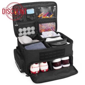 GOBUROS Golf Trunk Organizer Storage with Separate Compartment for 2 Pair Shoes Up to US Mens 16